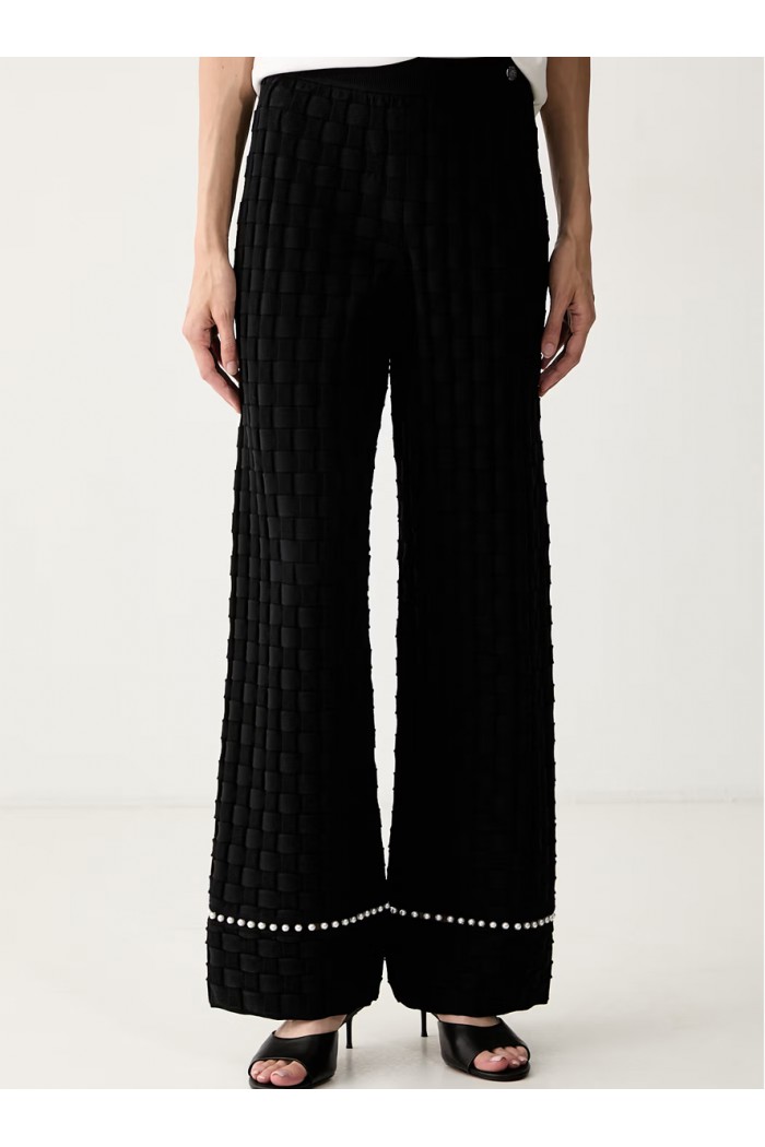 Pearl Detail Knit Pants 