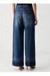 Hem Detail Denim Pants