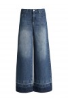 Hem Detail Denim Pants
