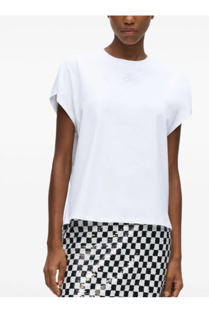 Autograph cap-sleeve T-shirt