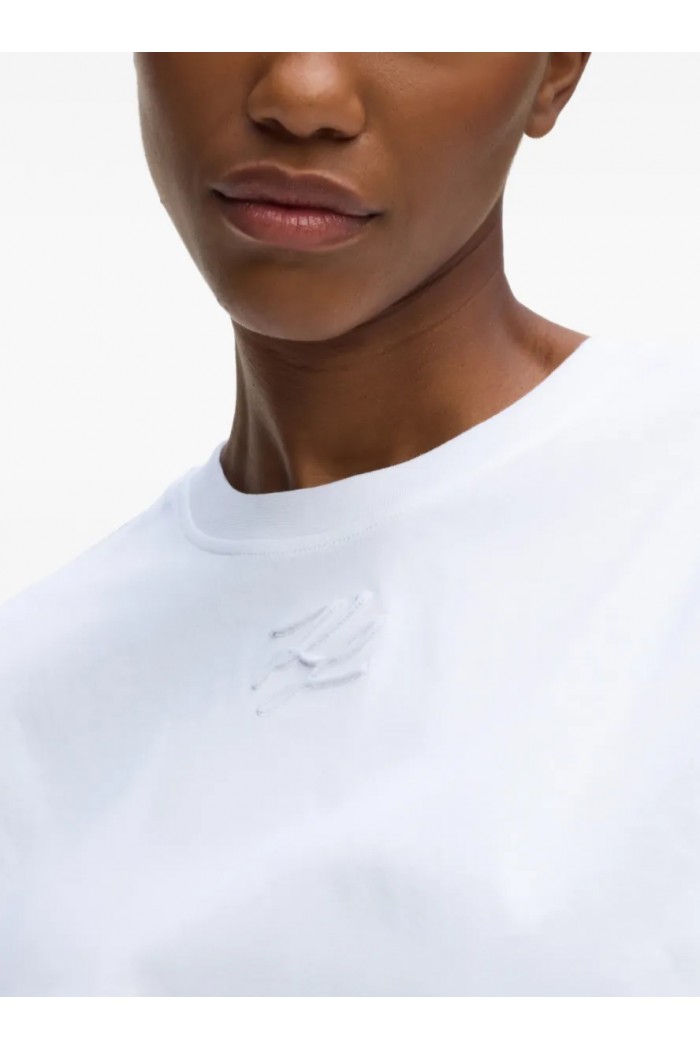 Autograph cap-sleeve T-shirt