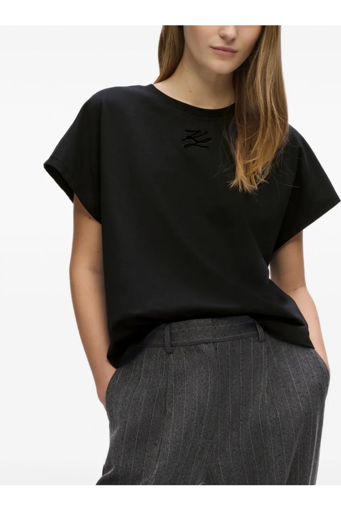 Autograph cap-sleeve T-shirt