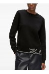 Signature faux-pearl hem sweatshirt
