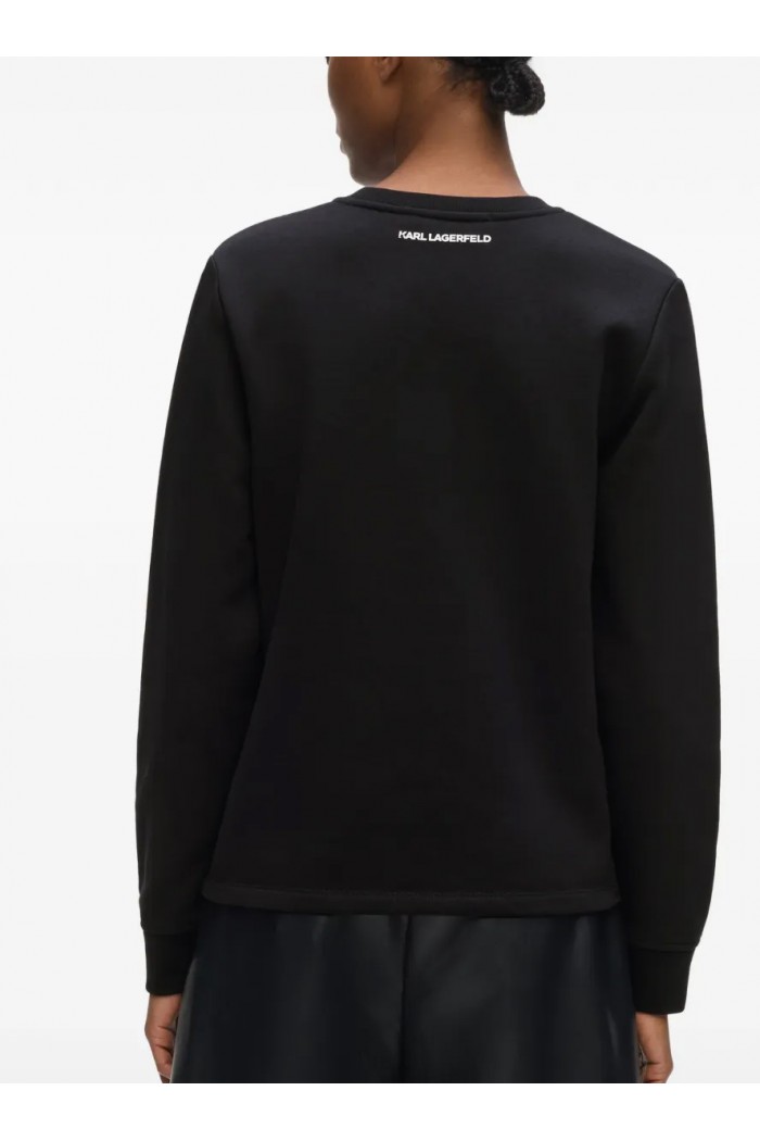 Signature faux-pearl hem sweatshirt