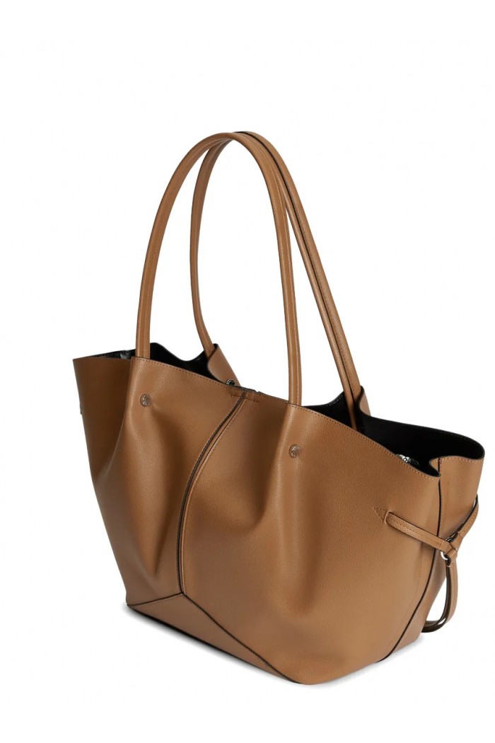 Pierced top-handle tote bag