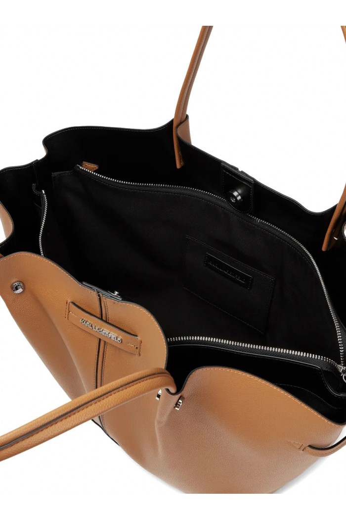 Pierced top-handle tote bag