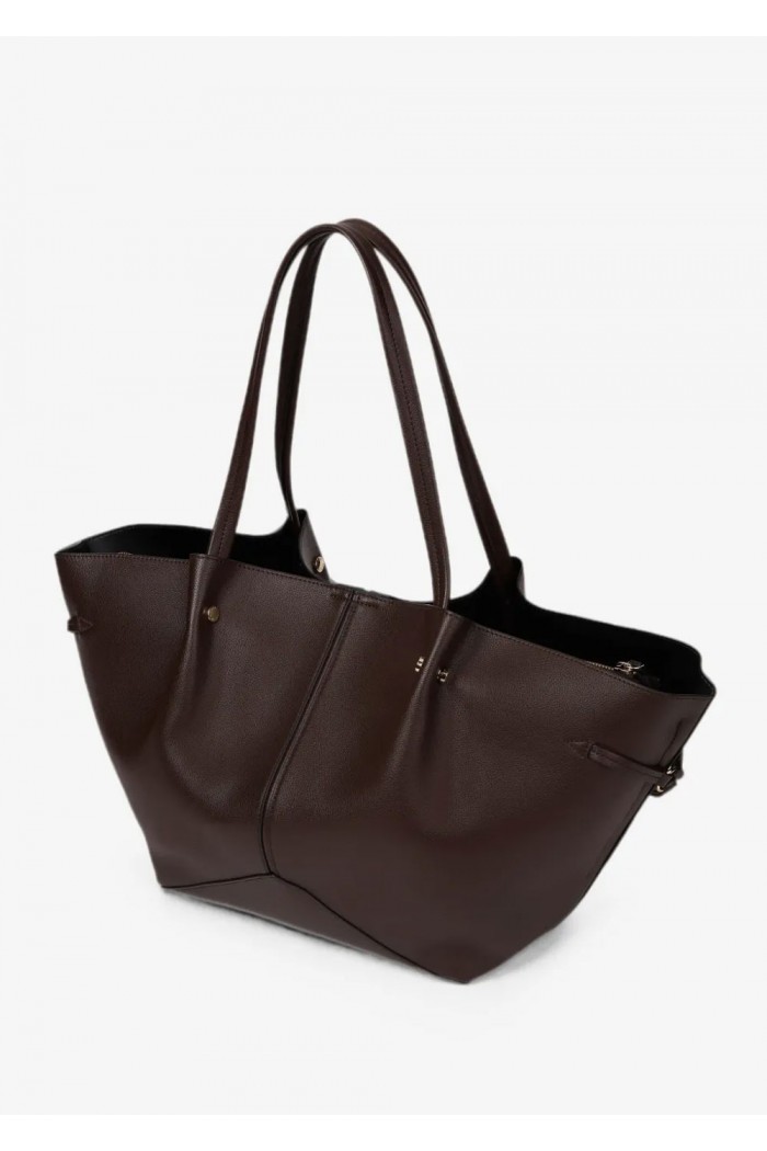 Pierced top-handle tote bag