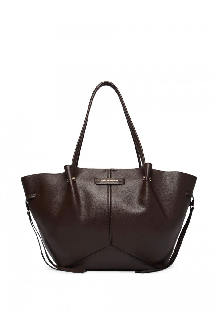 Pierced top-handle tote bag