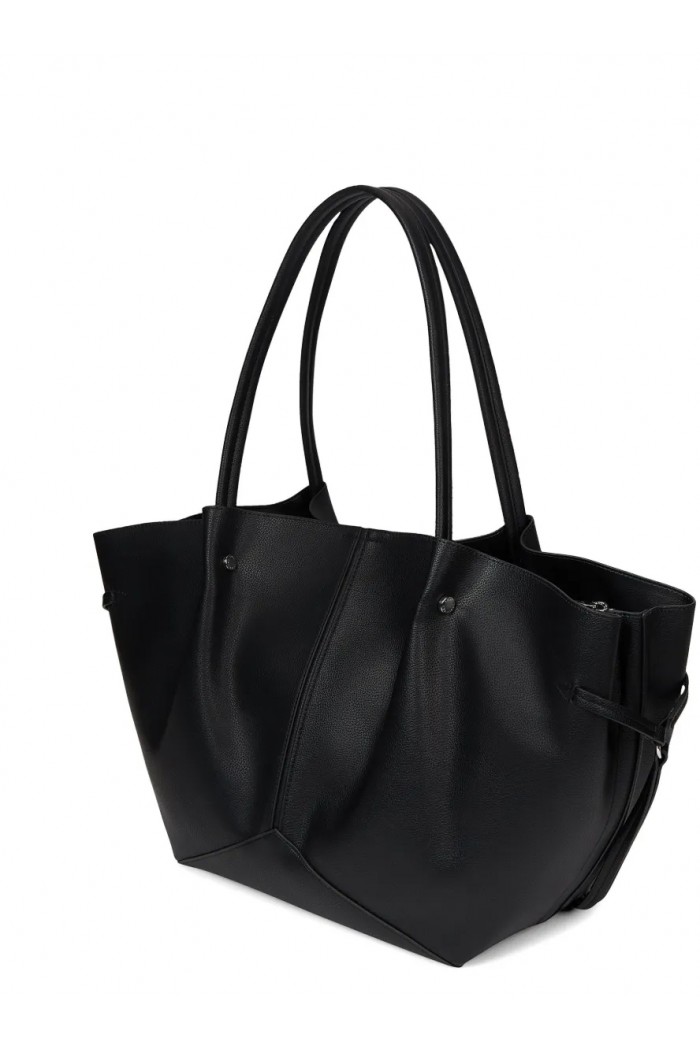 Pierced top-handle tote bag