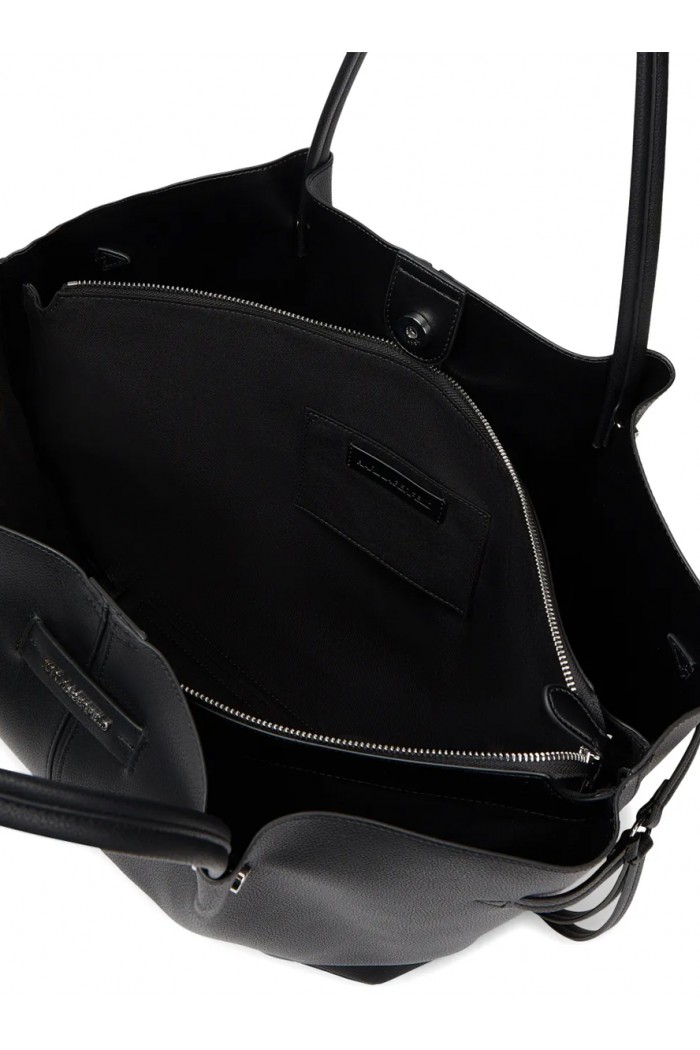 Pierced top-handle tote bag