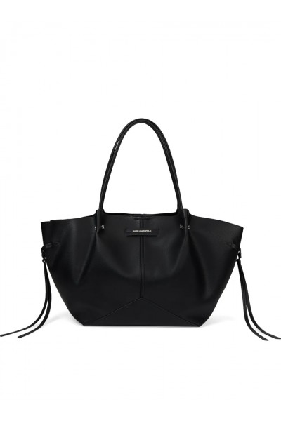 Pierced top-handle tote bag