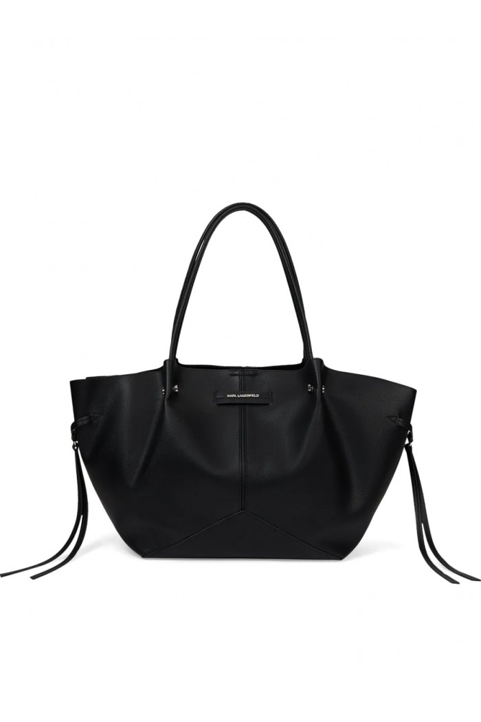 Pierced top-handle tote bag