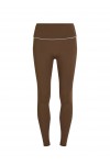 Contrast piping athleisure leggings