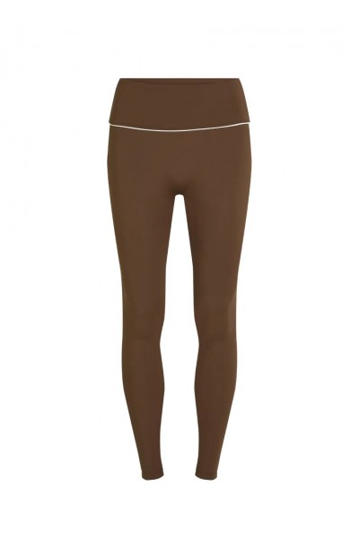 Contrast piping athleisure leggings