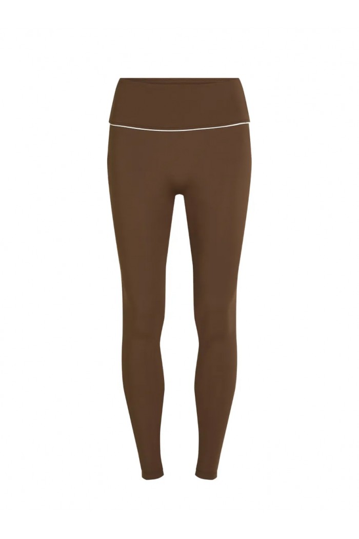 Contrast piping athleisure leggings