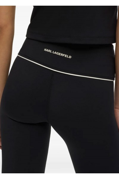 Contrast piping athleisure leggings