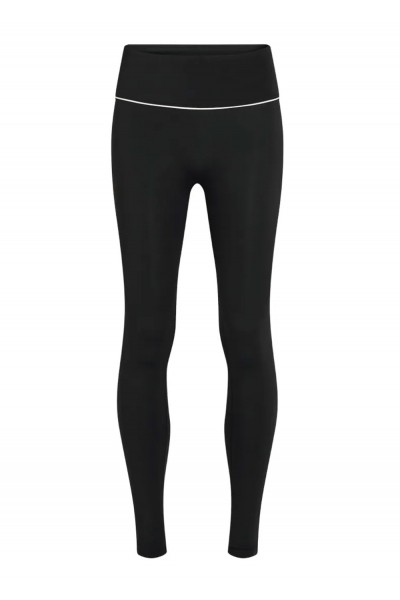 Contrast piping athleisure leggings