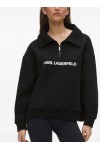 Logo athleisure half-zip sweatshirt