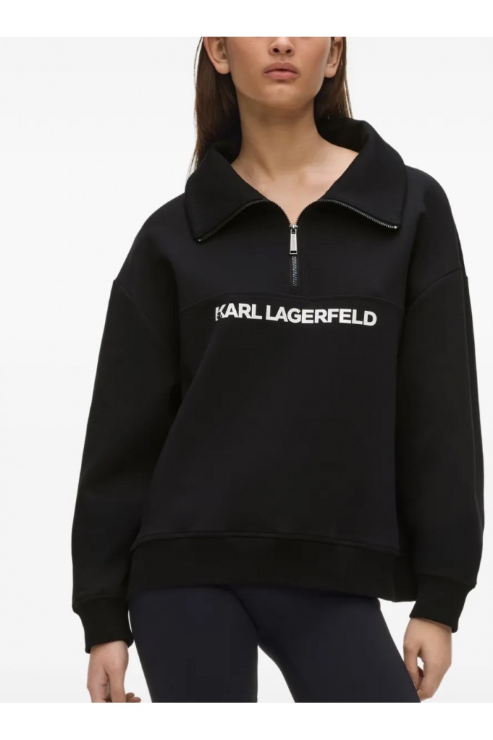 Logo athleisure half-zip sweatshirt