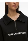 Logo athleisure half-zip sweatshirt