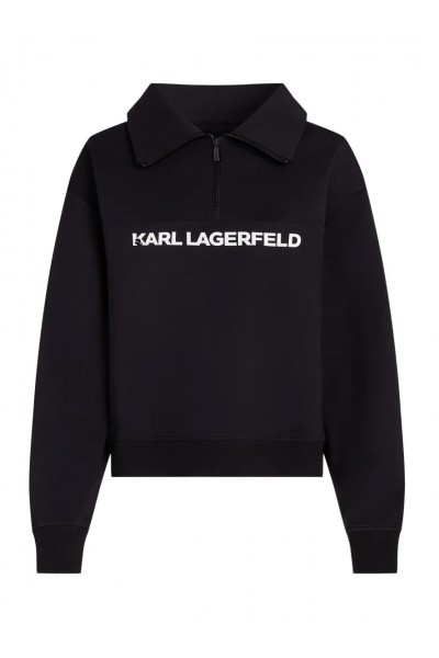 Logo athleisure half-zip sweatshirt