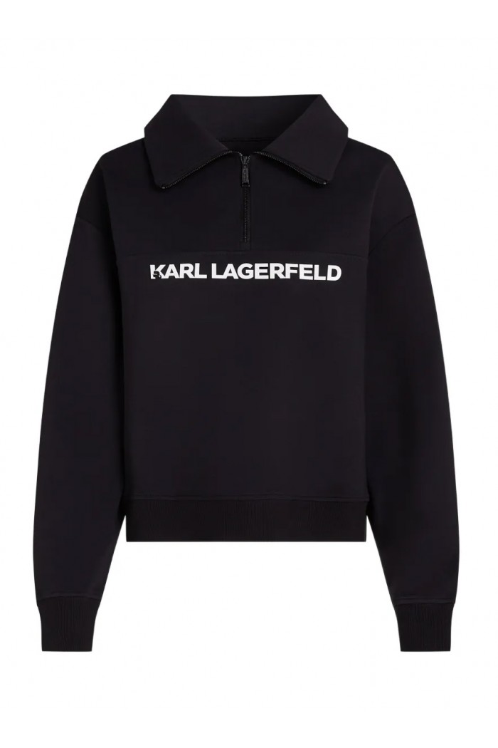 Logo athleisure half-zip sweatshirt