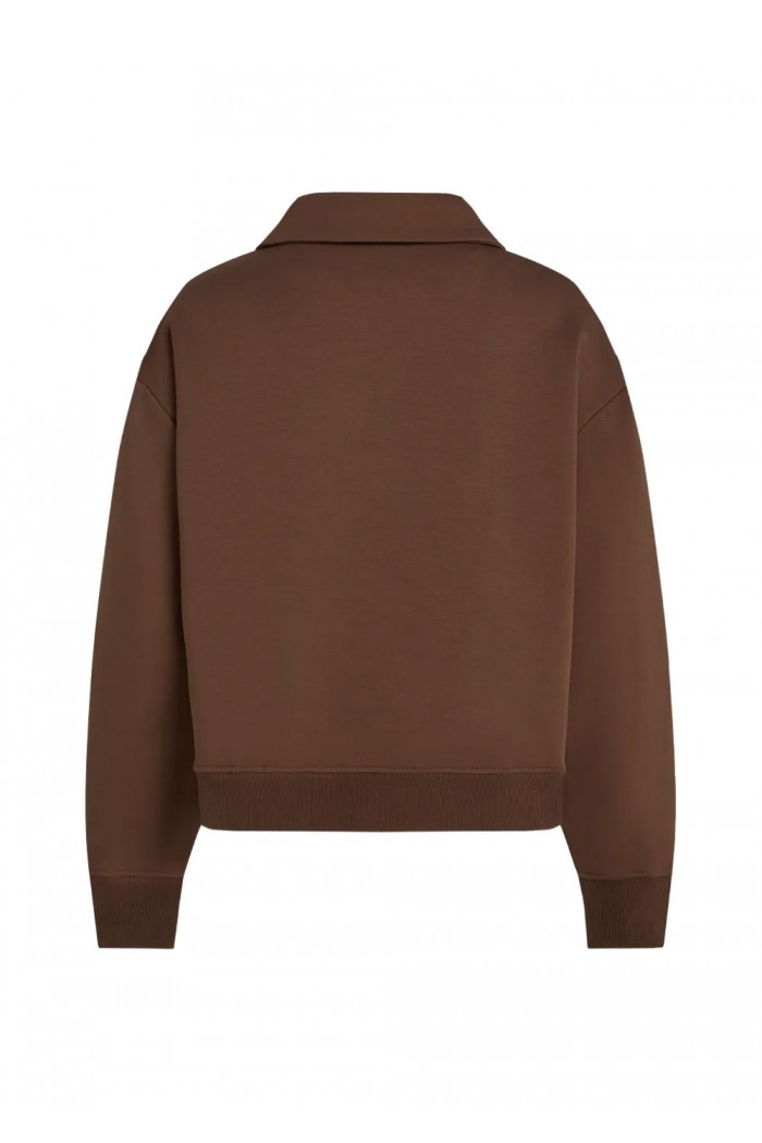 Logo athleisure half-zip sweatshirt