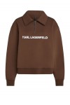 Logo athleisure half-zip sweatshirt