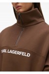 Logo athleisure half-zip sweatshirt