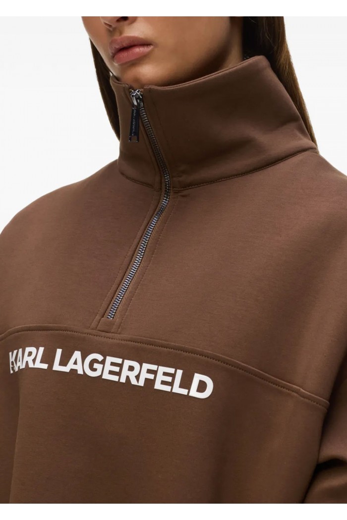 Logo athleisure half-zip sweatshirt