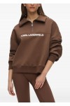 Logo athleisure half-zip sweatshirt