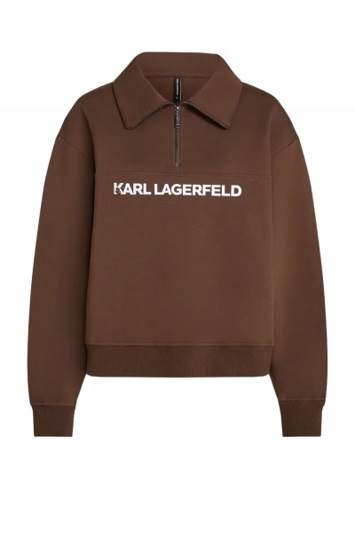 Logo athleisure half-zip sweatshirt