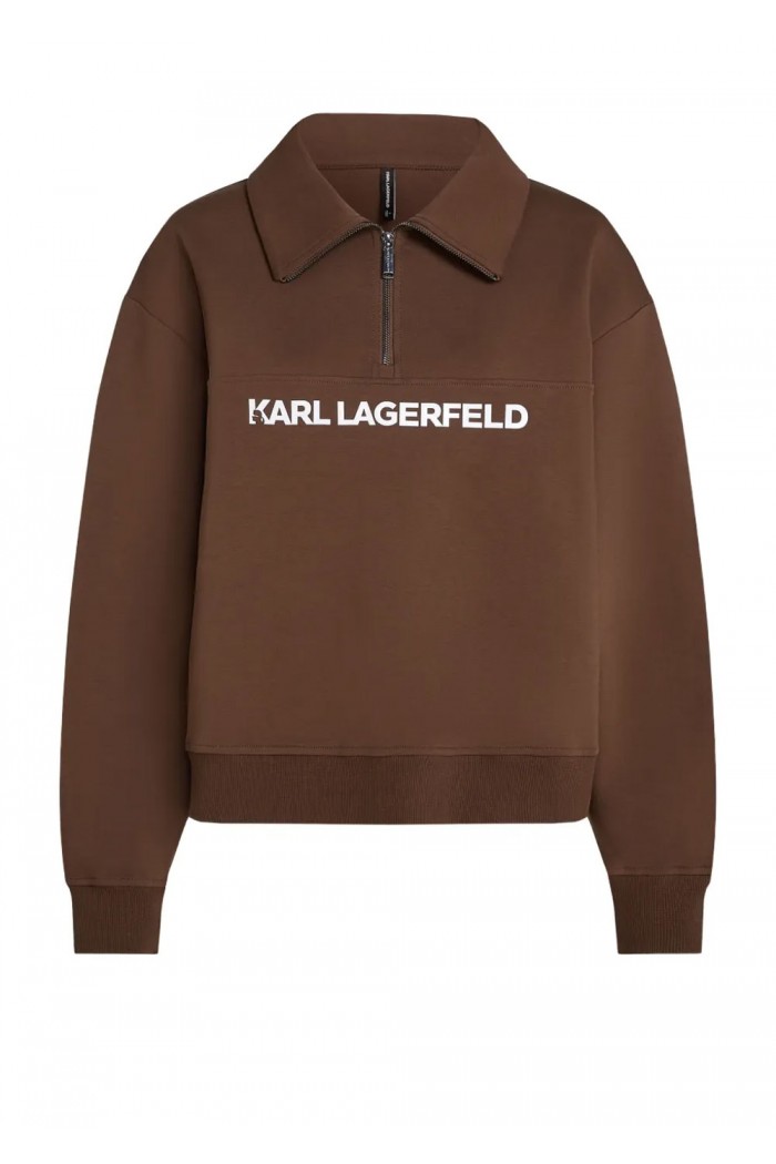 Logo athleisure half-zip sweatshirt