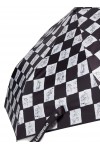 Ballet checkered sketch-print umbrella