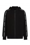 Logo loungewear zip-up hoodie