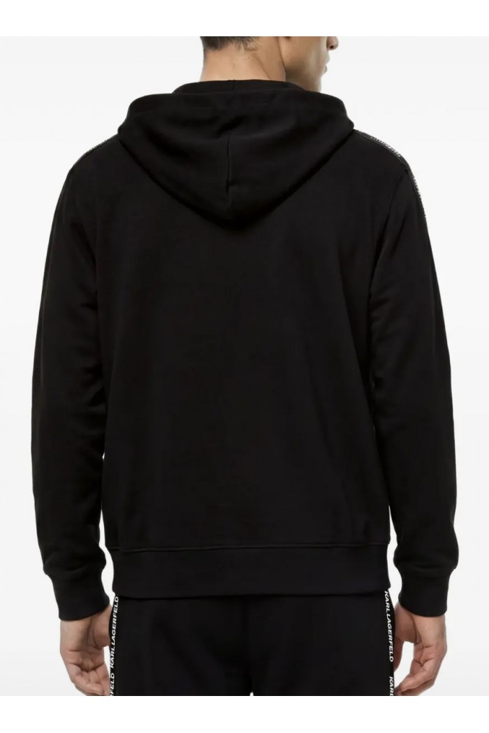 Logo loungewear zip-up hoodie