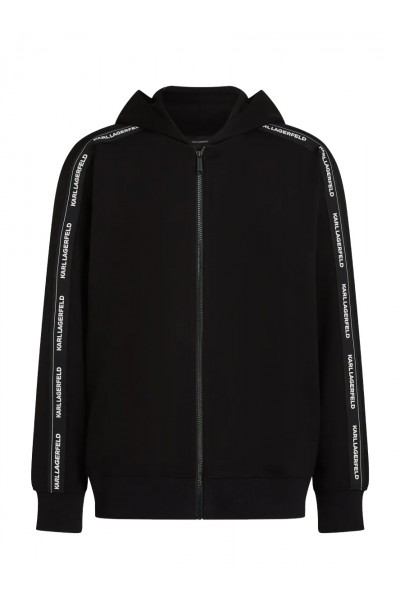 Logo loungewear zip-up hoodie