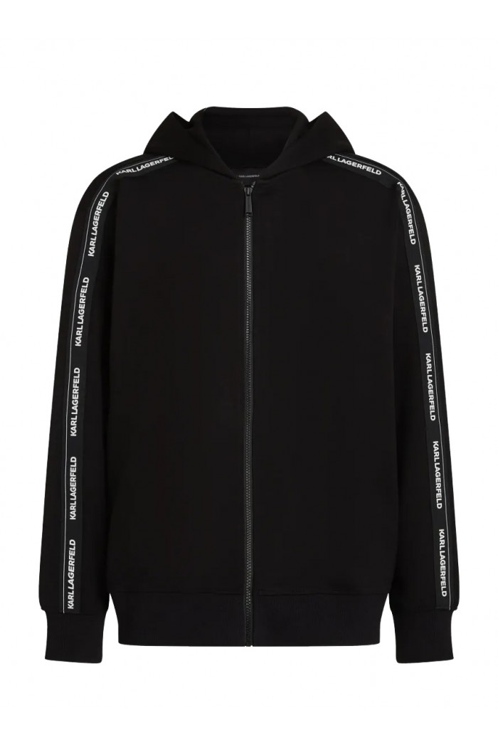 Logo loungewear zip-up hoodie