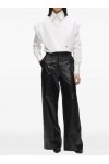 Wide-leg leather pants