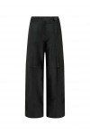 Wide-leg leather pants