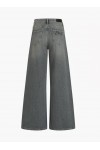Wide Leg Denim Pants Grey