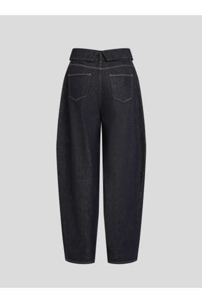 Fold Over Wide Denim 
