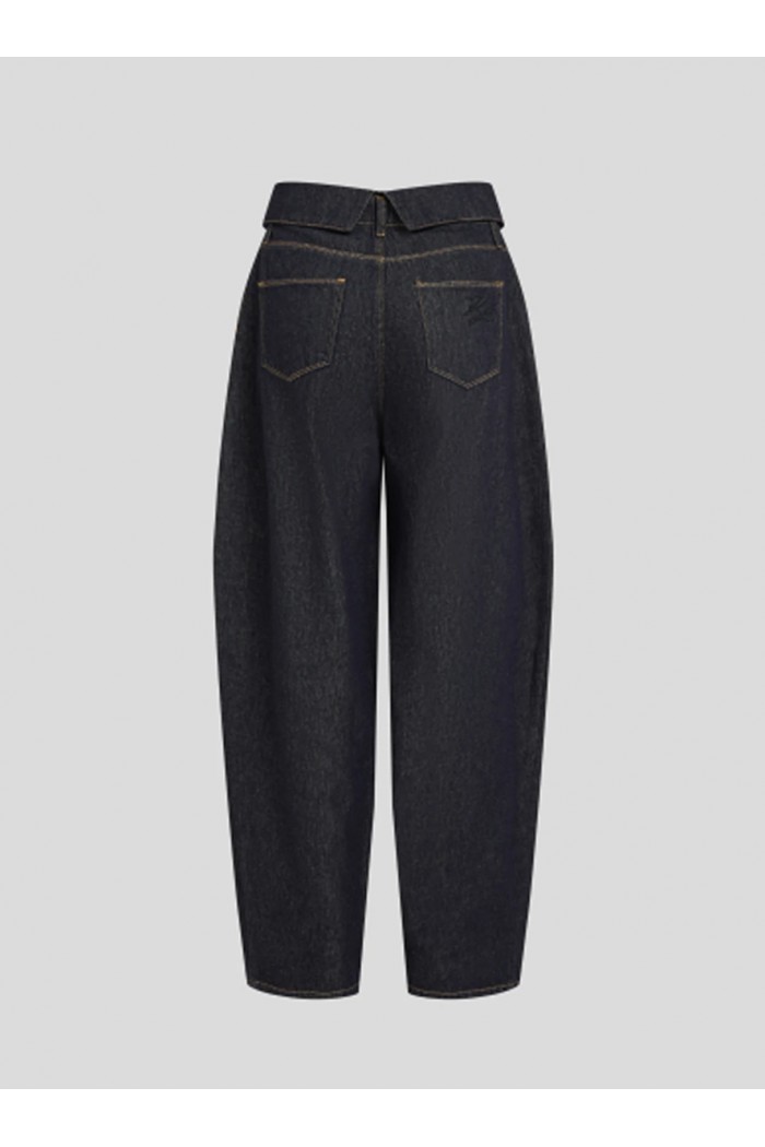 Fold Over Wide Denim 