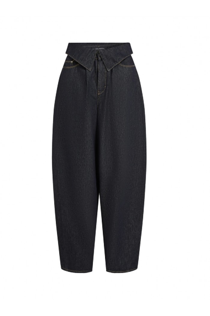 Fold Over Wide Denim 