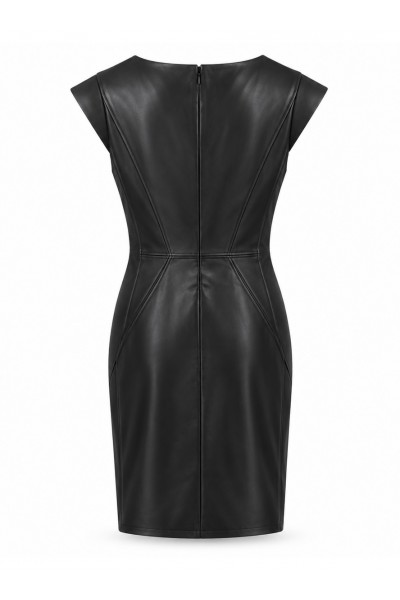 Faux Leather Dress