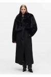 Transformable long faux-fur coat