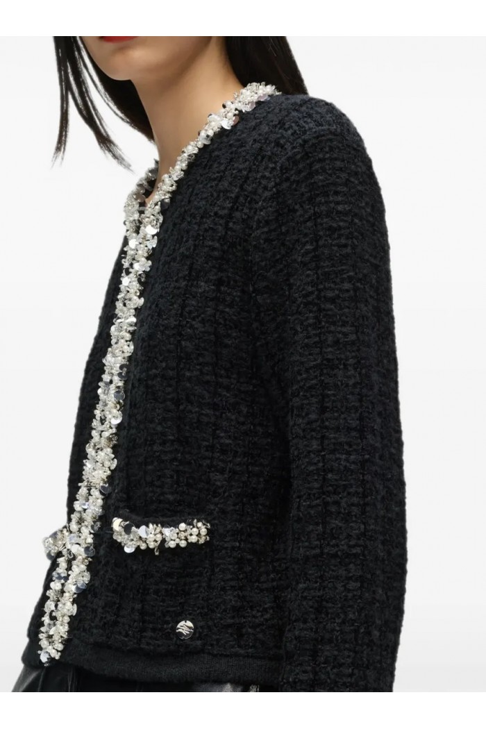 Textured beaded cardigan
