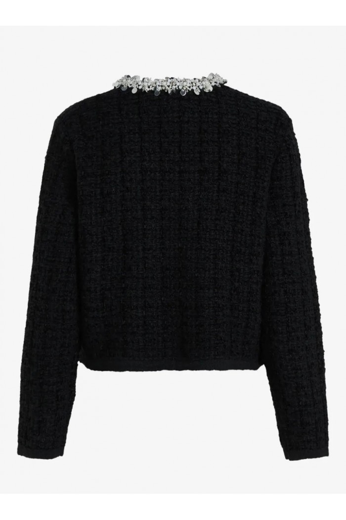 Textured beaded cardigan