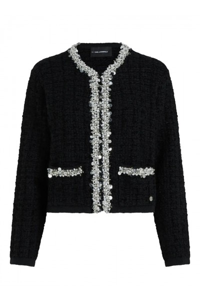 Textured beaded cardigan