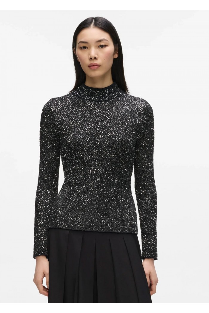 Sequin knit top